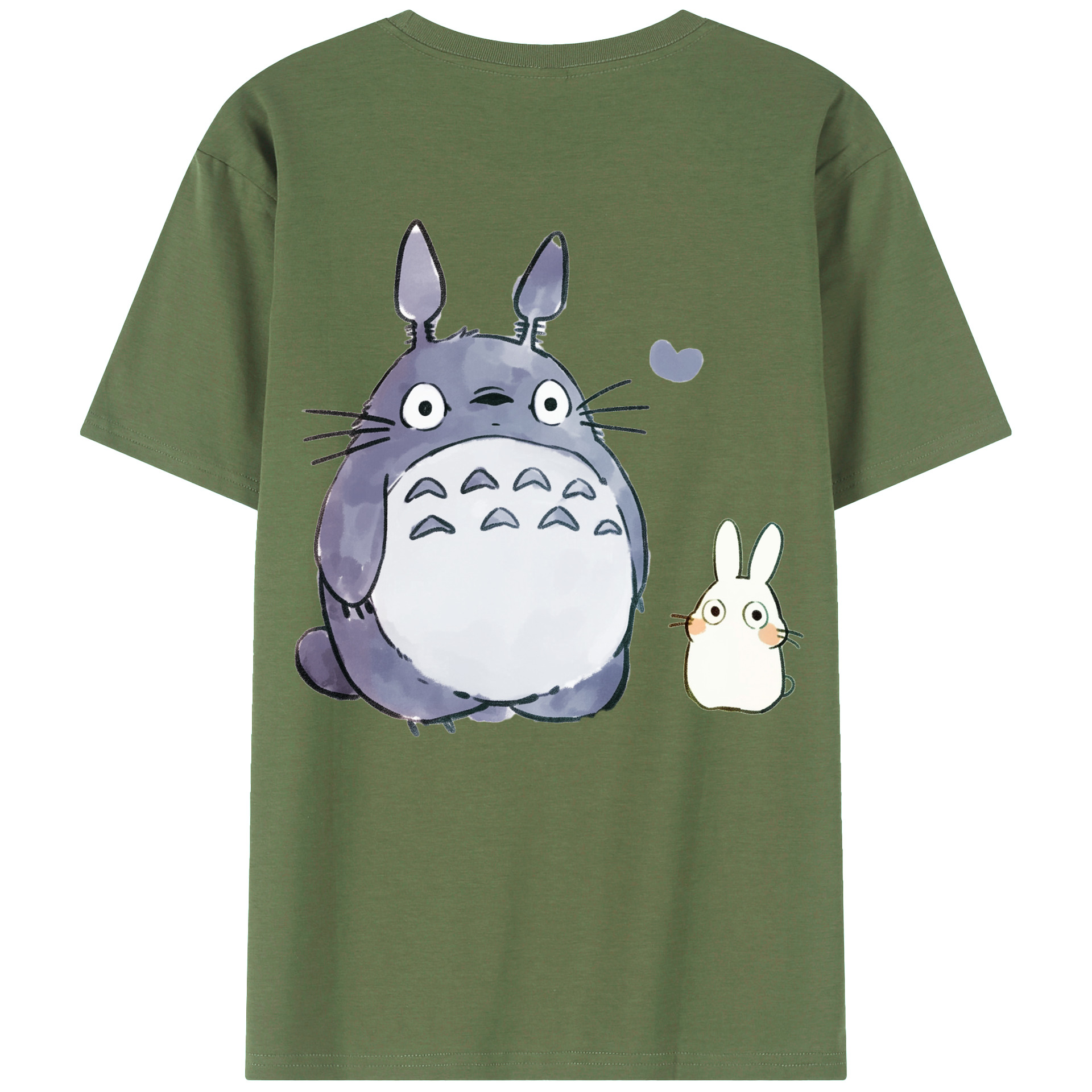 （画像用） となりのトトロ 草壁メイ 草壁サツキ My Neighbor Totoro Satsuki Kusakabe Mei Kusakabe 綿100％ メンズ半袖Tシャツ（バックプリント） 通気性